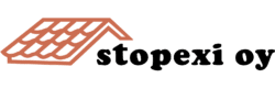 Kuva katosta ja yrityksen Stopexi Oy nimi.